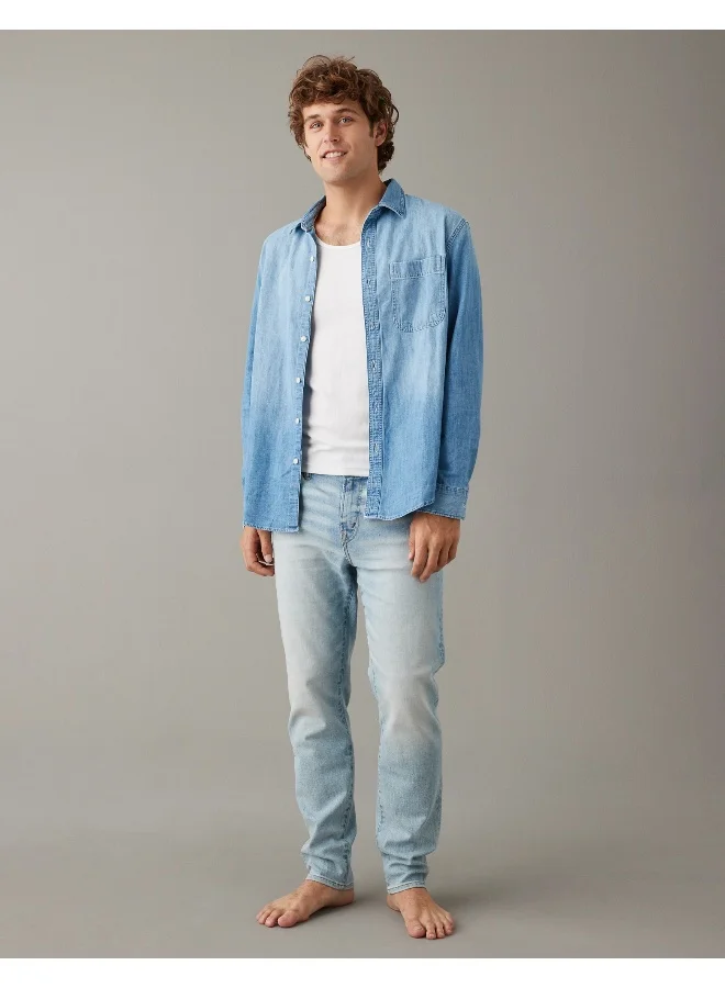 American Eagle Light Wash Ultrasoft Athletic Regular Fit Jeans