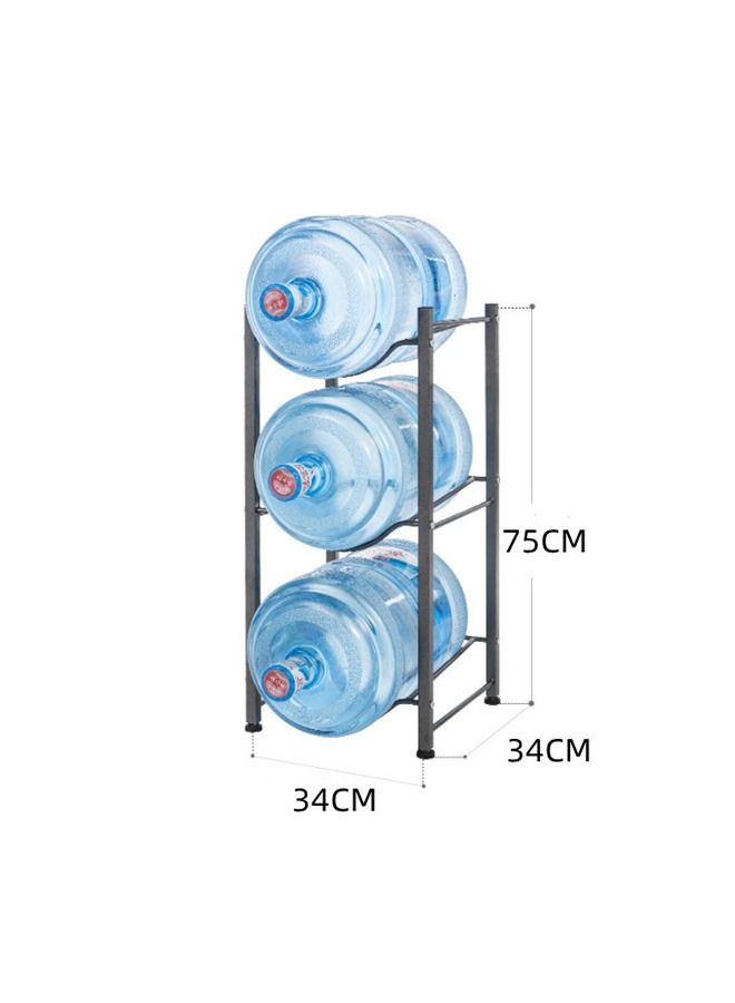 Water Bottle Holder Cooler Jug Rack  3 Ties, 5 Gallon Water Bottle Storage Rack Detachable Heavy Duty Chrome Water Bottle Cabby Rack Caddy Carrier - Image 2