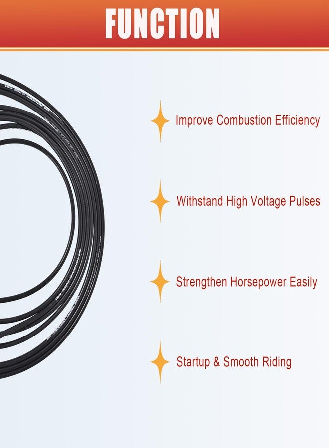 RLP Silicone Spark Plug Wires Set 8.0mm Black Replacement for SBF Small Block Ford Valve Cover Wires 221 255 260 289 302 351W Fits HEI Distributor Caps - Image 5