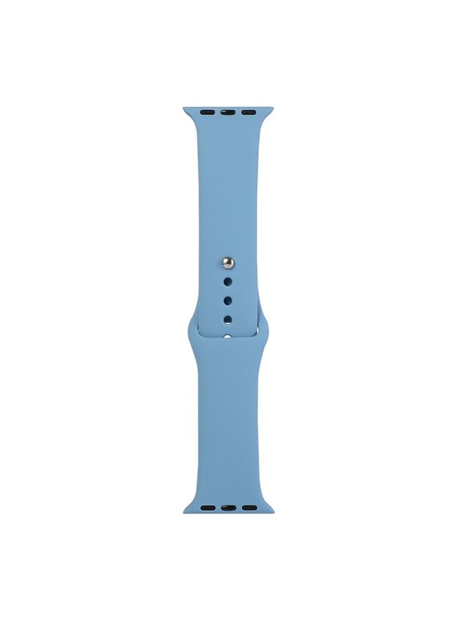 Replacement Strap For Apple Watch Ultra 49mm&Watch Ultra 2 49mm / Series 9&8&7 45mm / SE 3&SE 2&6&SE&5&4 44mm / 3&2&1 42mm Silicone Watch Band, Short Section female Clear Blue 