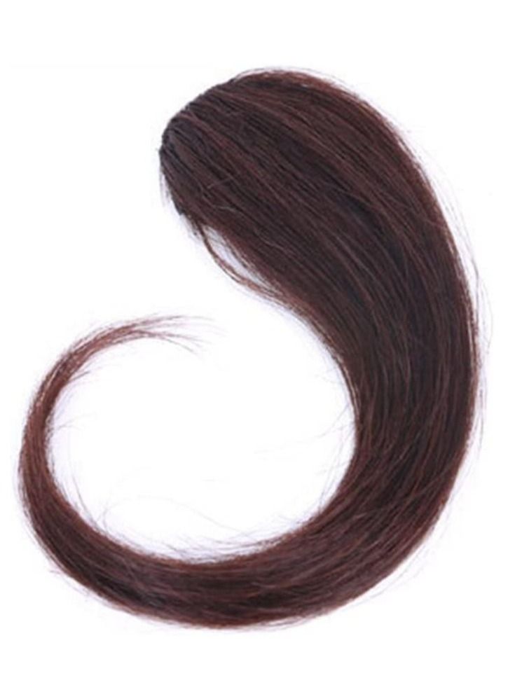 إستيل مقطع غير مرئي من الانفجارات الطويلة المستقيمة المصنوعة يدويًا في الانفجارات الجانبية شعر بشري بمظهر طبيعي وتمديد قطعة شعر بني داكن - Image 1