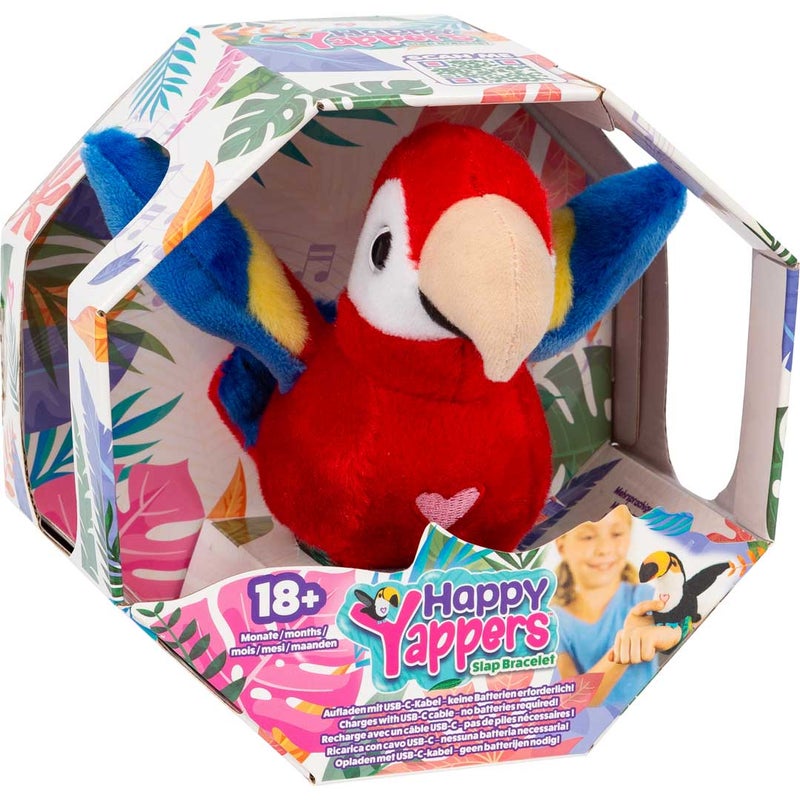 Happy Yappers Cockatoo Interactive Plush Bird Toy (Pink)
