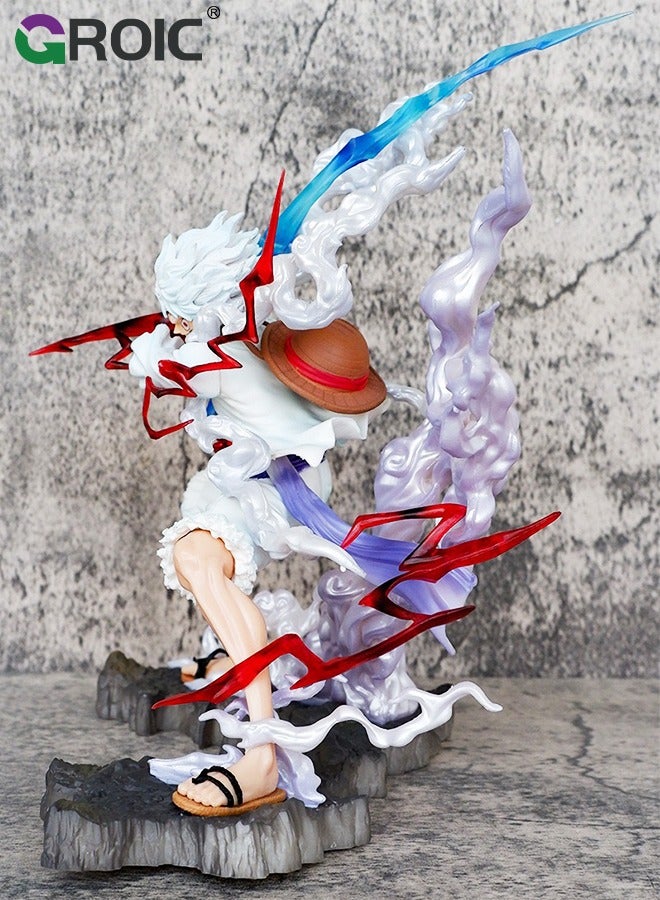 GROIC Luffy Anime Figure, One Piece Figure, Gear 5 Luffy Figure, 11-Inch Wink gk Luffy Anime Figure, Artist King Collection, Wink Luffy Anime Figure, PVC Character Collection Model Doll Toy One Piece Luffy - Image 5