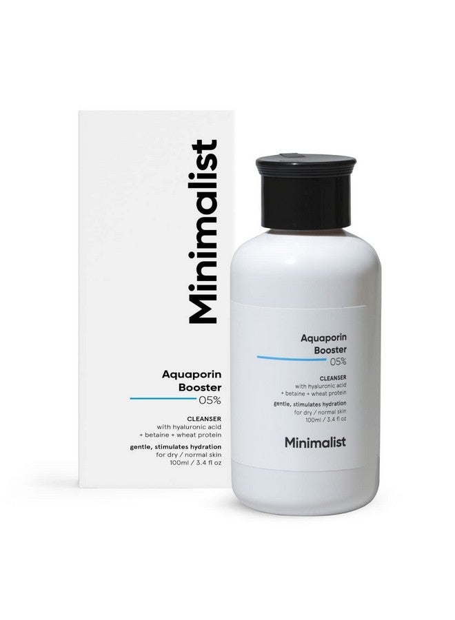 منيماليست معزز أكوابورين بنسبة 5% | غسول للوجه للبشرة الجافة بحمض الهيالورونيك | مرطب | خالٍ من الكبريتات | منظف غير مجفف | للنساء والرجال (100 مل)  - Image 1