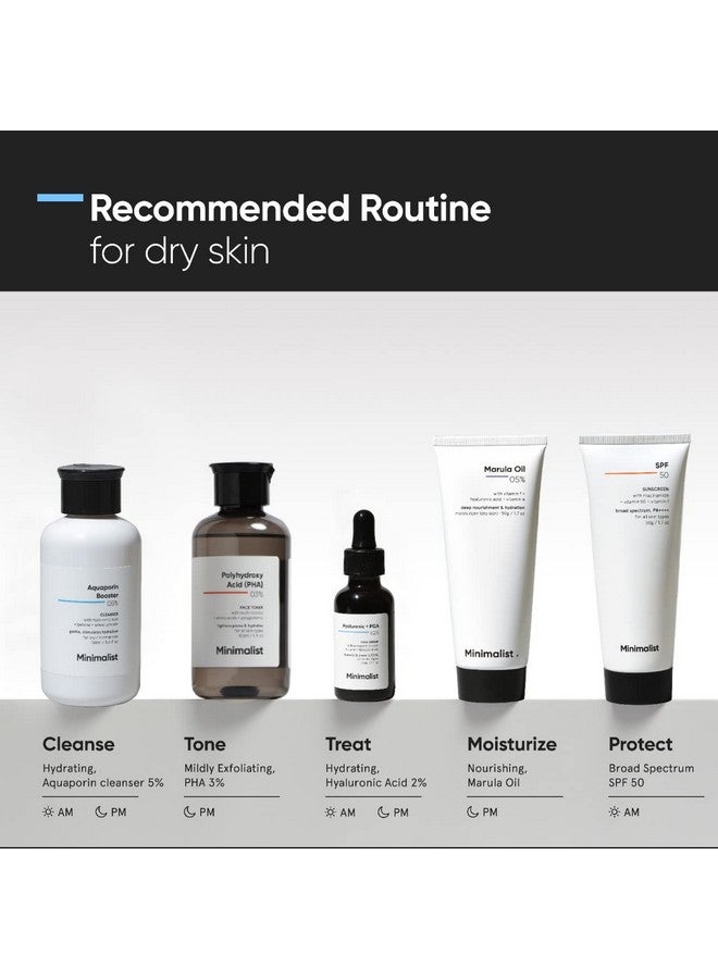 منيماليست معزز أكوابورين بنسبة 5% | غسول للوجه للبشرة الجافة بحمض الهيالورونيك | مرطب | خالٍ من الكبريتات | منظف غير مجفف | للنساء والرجال (100 مل)  - Image 4