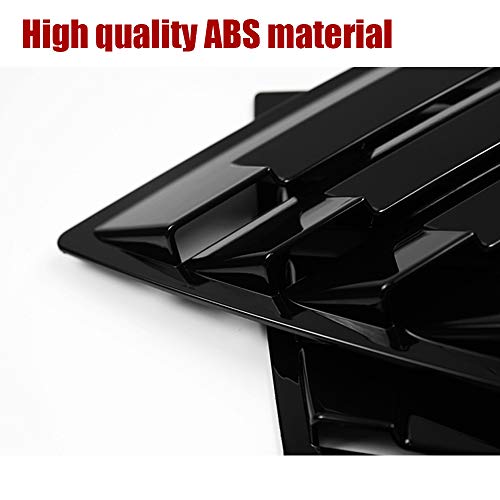 XITER 2PCS ABS Carbon Fibre Racing Style ABS Rear Side Window Louvers Air Vent Scoop Shades Cover Blinds for Toyota Camry 2018 2019 2020 2021 2022 2023 2024 (Mirror Black) - Image 4