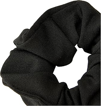 Manicare 2 Hair Scrunchies Black And Brown Medium Large Elastic Hair Ties Soft Fabric Hairbands Ponytail Holder Thick Bobbles Scrunchy Wristband Gentle On The Hair Hairdressing Accessory - Image 3