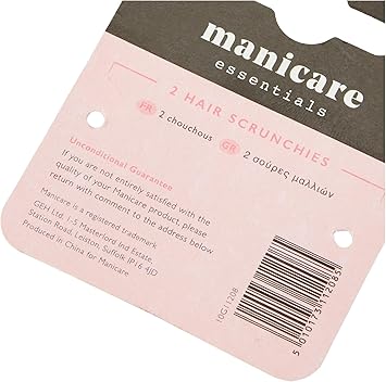 Manicare 2 Hair Scrunchies Black And Brown Medium Large Elastic Hair Ties Soft Fabric Hairbands Ponytail Holder Thick Bobbles Scrunchy Wristband Gentle On The Hair Hairdressing Accessory - Image 4