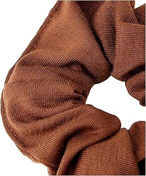 Manicare 2 Hair Scrunchies Black And Brown Medium Large Elastic Hair Ties Soft Fabric Hairbands Ponytail Holder Thick Bobbles Scrunchy Wristband Gentle On The Hair Hairdressing Accessory - Image 2