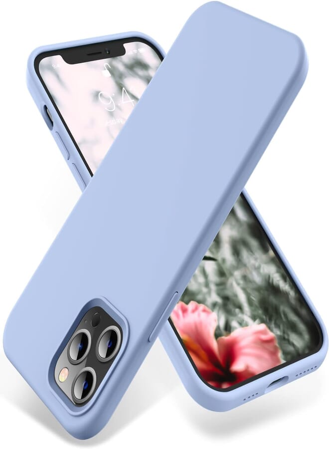 Next Next store Compatible with iPhone 12 Pro Max Case, Liquid Silicone Case, Full Body Protective Cover, Shockproof, Slim Phone Case, Anti-Scratch Soft Microfiber Lining (Sky Blue)