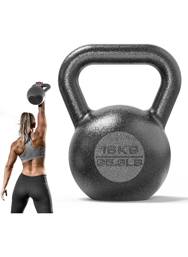 PROIRON Cast Iron kettlebell Weight for Home Gym Fitness & Weight Training (4kg-24kg) (1 x 16KG) - Image 1