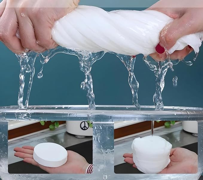 Ncry Bath Magic Towel Tablets for Travel Disposable Quick Dry Compressed Towel Large Portable Beach Washable Lightweight Cotton Big Size Face Towel - 70 x 140cm (Pack of 1,3,5,10) (Pack of 3) - Image 2