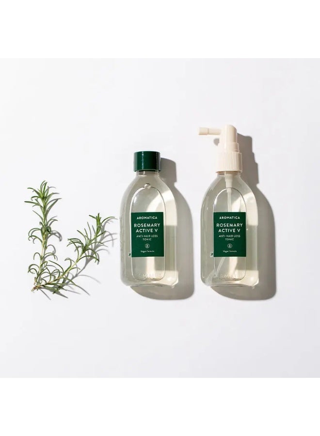 Aromatica Rosemary Active V Anti Hair Loss Scalp Tonic Strengthening Vegan Korean Skincare 100ml - Image 2