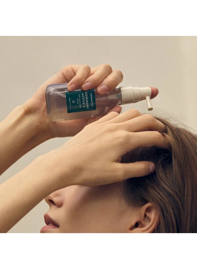 Aromatica Rosemary Active V Anti Hair Loss Scalp Tonic Strengthening Vegan Korean Skincare 100ml - Image 3