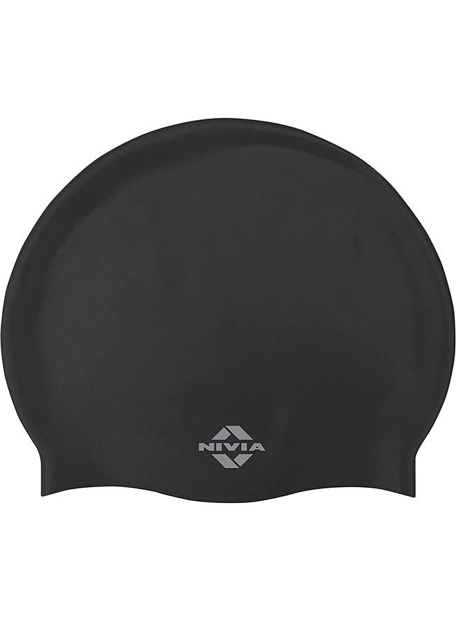 Nivia Classic Swimming Cap | Free Size - Elastic | Material - Silicone | Swimming Cap Long Hair | Pool Cap | Waterproof Swim Cap | Swim Hat | Unisex - Image 1