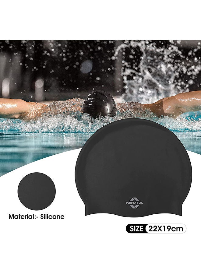 Nivia Classic Swimming Cap | Free Size - Elastic | Material - Silicone | Swimming Cap Long Hair | Pool Cap | Waterproof Swim Cap | Swim Hat | Unisex - Image 3
