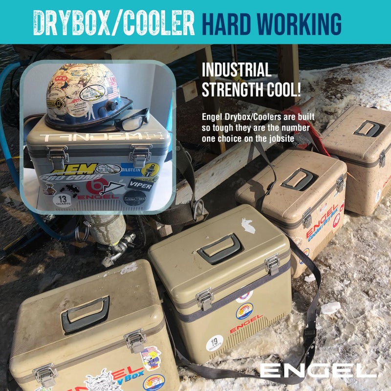 Engel UC13 13 Quart Leak-Proof, Air Tight, Drybox Cooler and Small Hard Shell Lunchbox for Men and Women in Black - Image 5