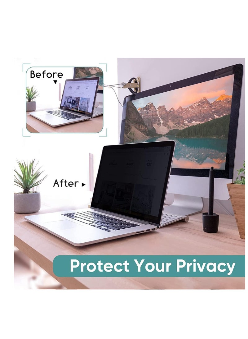 Laptop Privacy Screen 15.6 Inch 16:9 Aspect Ratio, Laptop Screen Privacy Shield Compatible With Lenovo Hp Dell Acer Asus Thinkpad Envy Xps, Removable Anti Glare Blue Light Computer Filter Protector  - Image 4
