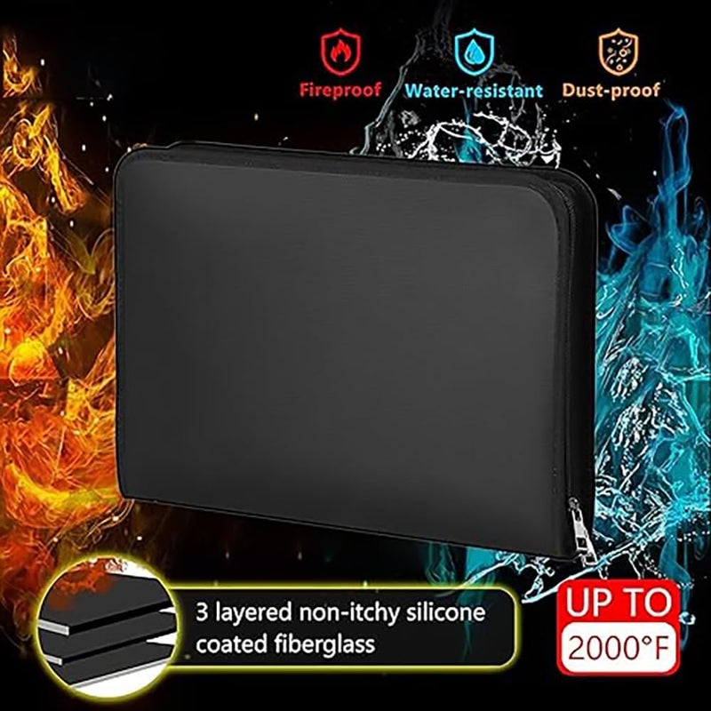 Expanding File Folder, 12 Pocket Expanding File with Zipper & Labels, Fireproof File Folder Organizer with Multi-Pockets, Document Organizer for A4 Files - Image 2