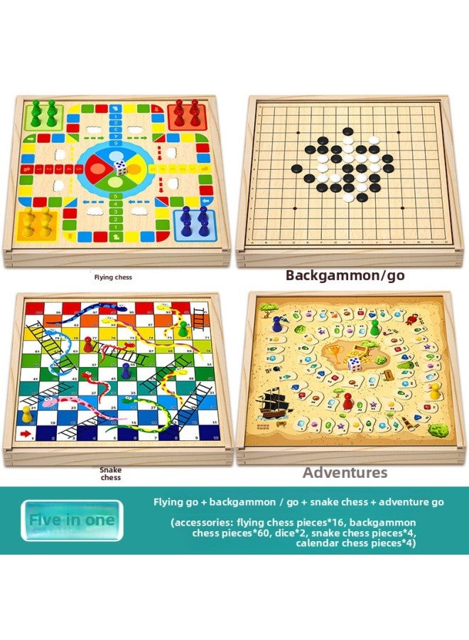 Children's Version Of Flying Chess Educational Toys Backgammon Chess Jumping Chess Class Encyclopedia Multi-functional Chessboard All-in-one Fun Board Games