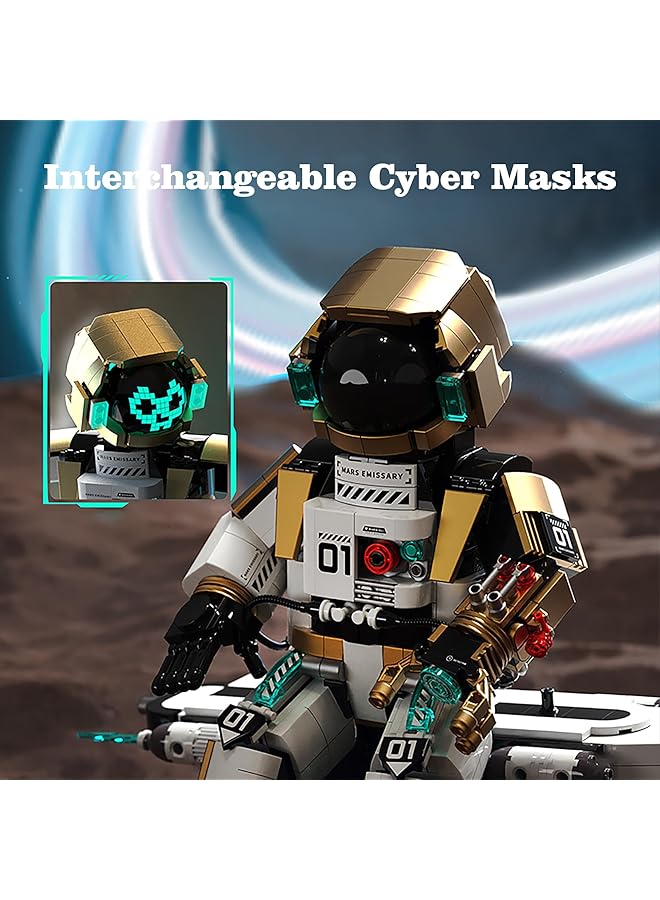 KASTWAVE Space Explorer Building Toys – Interchangeable Mars Astronaut Model Space Compatible Construction Toy For Kids Ages 8+ Gift For Boys Ideal For Display And Play (1112 Pieces) - Image 3