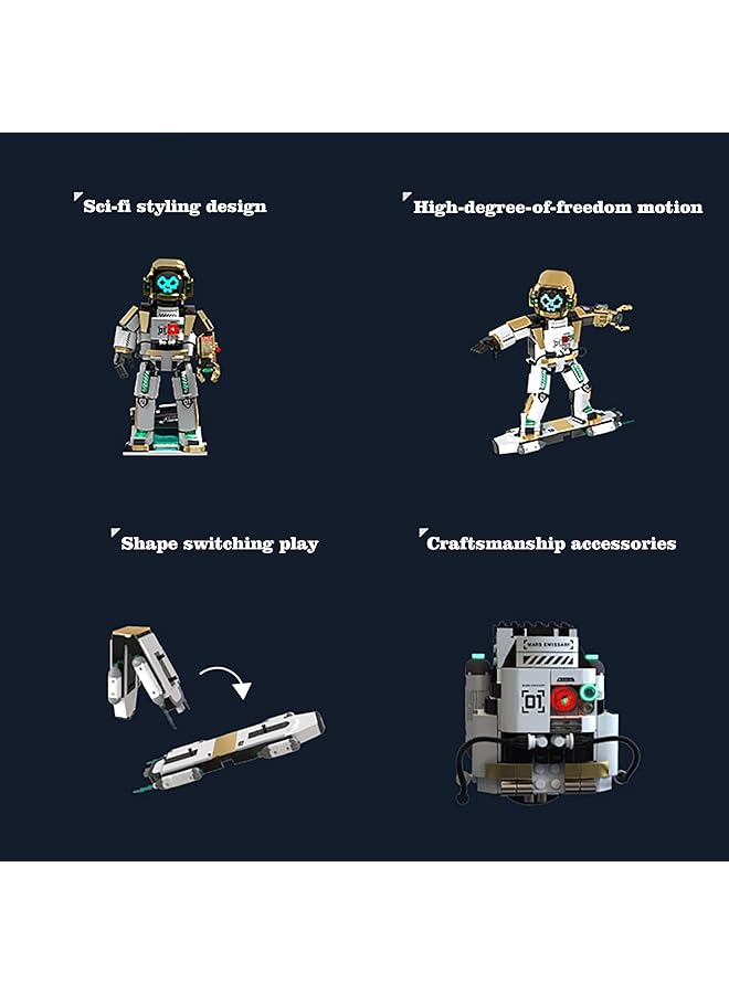 KASTWAVE Space Explorer Building Toys – Interchangeable Mars Astronaut Model Space Compatible Construction Toy For Kids Ages 8+ Gift For Boys Ideal For Display And Play (1112 Pieces) - Image 2