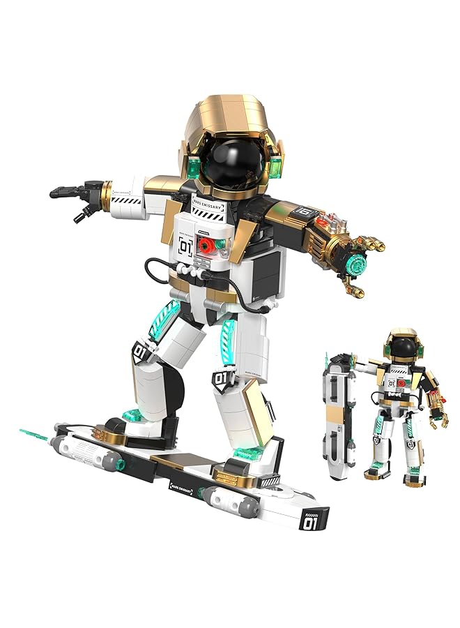 KASTWAVE Space Explorer Building Toys – Interchangeable Mars Astronaut Model Space Compatible Construction Toy For Kids Ages 8+ Gift For Boys Ideal For Display And Play (1112 Pieces) - Image 1