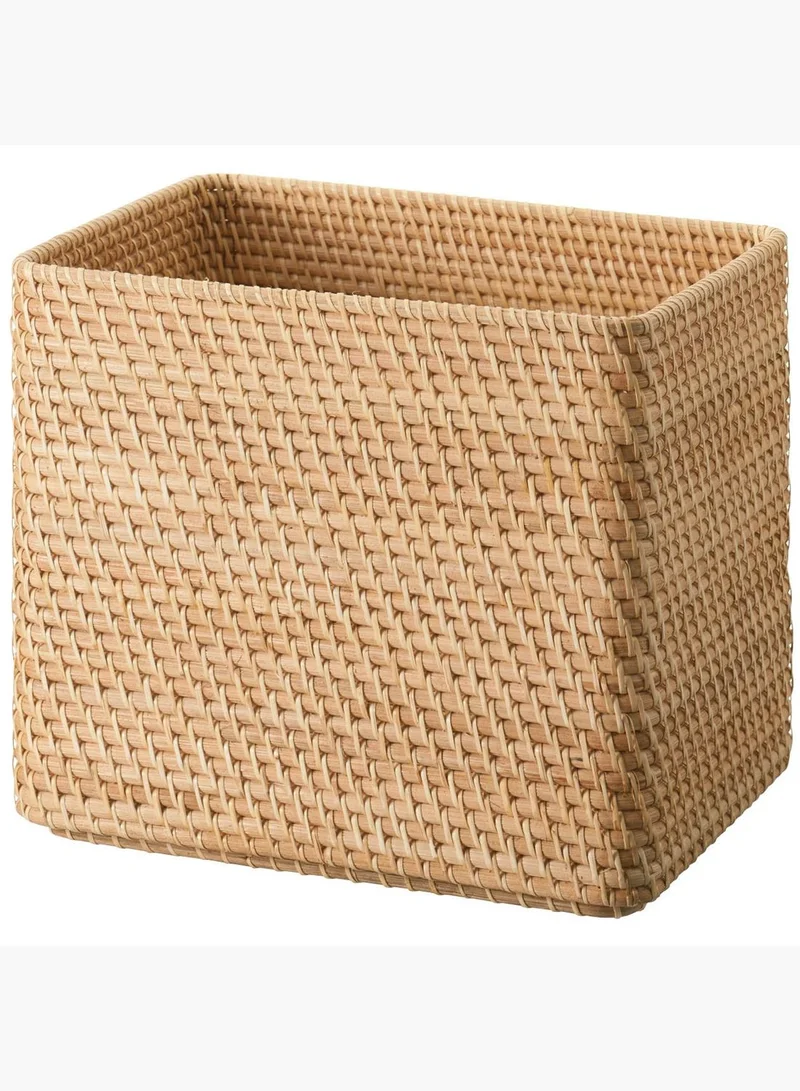 MUJI Overlapping Rattan Rectangular Basket, W 36 x D 26 x H 31 cm, XL, Neutral
