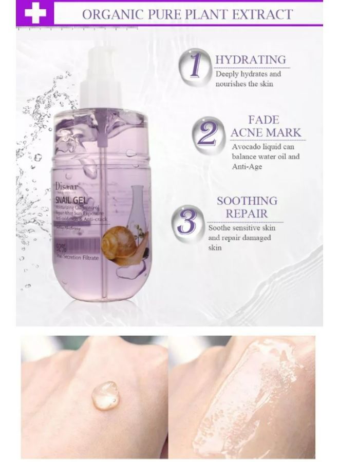 Skin Care Moisturizing Repairing Soothing Capsule Snail Face Gel 280 ml