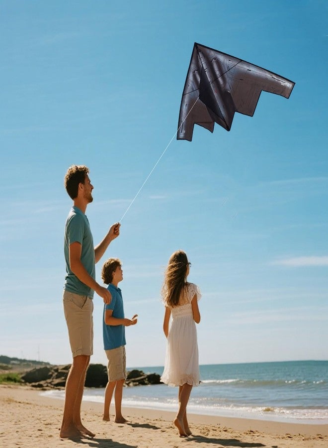 Flying Hoofer Kite with Reel for Kids and Adults, Easy to Fly Kites for Boys& Girls, Large Beach Kite with 650ft String Reel Winder, Extremely Easy to Fly for Beginners.(B2-Airplane) - Image 2