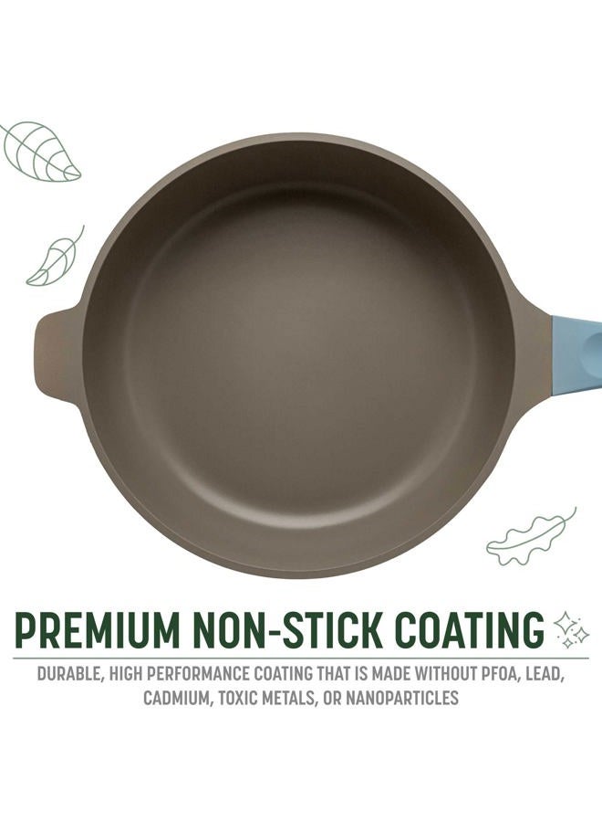 Goodful All-in-One Pan, Nonstick, Durable Cast Aluminum Body and Lid, Multipurpose Design replaces your fry, deep sauté or skillet, sauce pan, jumbo cooker, saucier and more, Dishwasher Safe Pots and Pans Set - Image 5