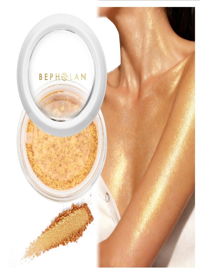 BEPHOLAN Highlighter Powder,High Gloss Glitter,Sparkling Powder Makeup for Face and Body - High-Pigment Shimmer Makeup, Long-Lasting & Buildable（Gilded Gleam 10g） - Image 1