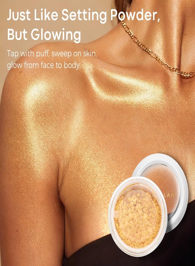 BEPHOLAN Highlighter Powder,High Gloss Glitter,Sparkling Powder Makeup for Face and Body - High-Pigment Shimmer Makeup, Long-Lasting & Buildable（Gilded Gleam 10g） - Image 5