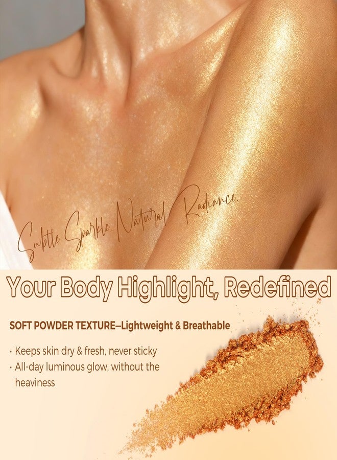 BEPHOLAN Highlighter Powder,High Gloss Glitter,Sparkling Powder Makeup for Face and Body - High-Pigment Shimmer Makeup, Long-Lasting & Buildable（Gilded Gleam 10g） - Image 2