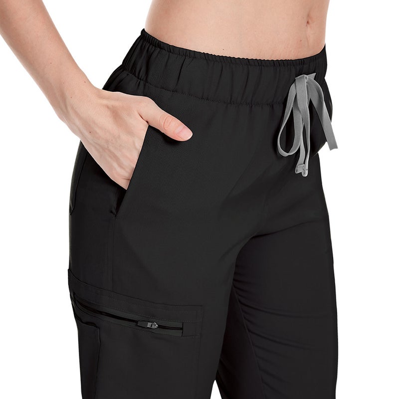Summer Elastic Waist Nurse Trousers 1102008-Pink  - Image 5
