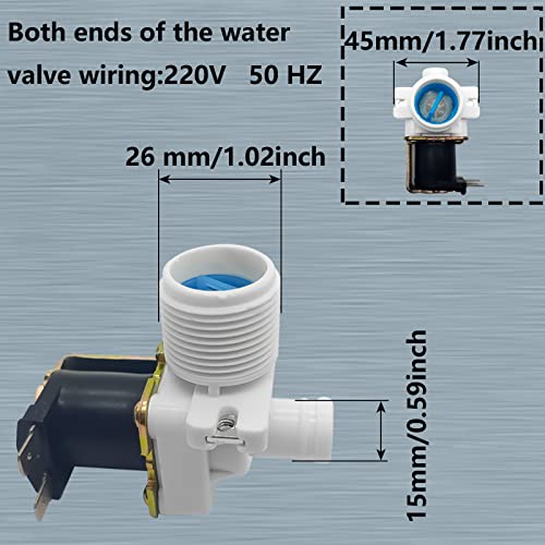 NGe 1 Pcs Universal Accessories for Automatic Pulsator Washing Machines, Washing Machine Water Inlet Valve Solenoid Valve Water Inlet Valve,Fit for Various Water Appliances(White) - Image 3