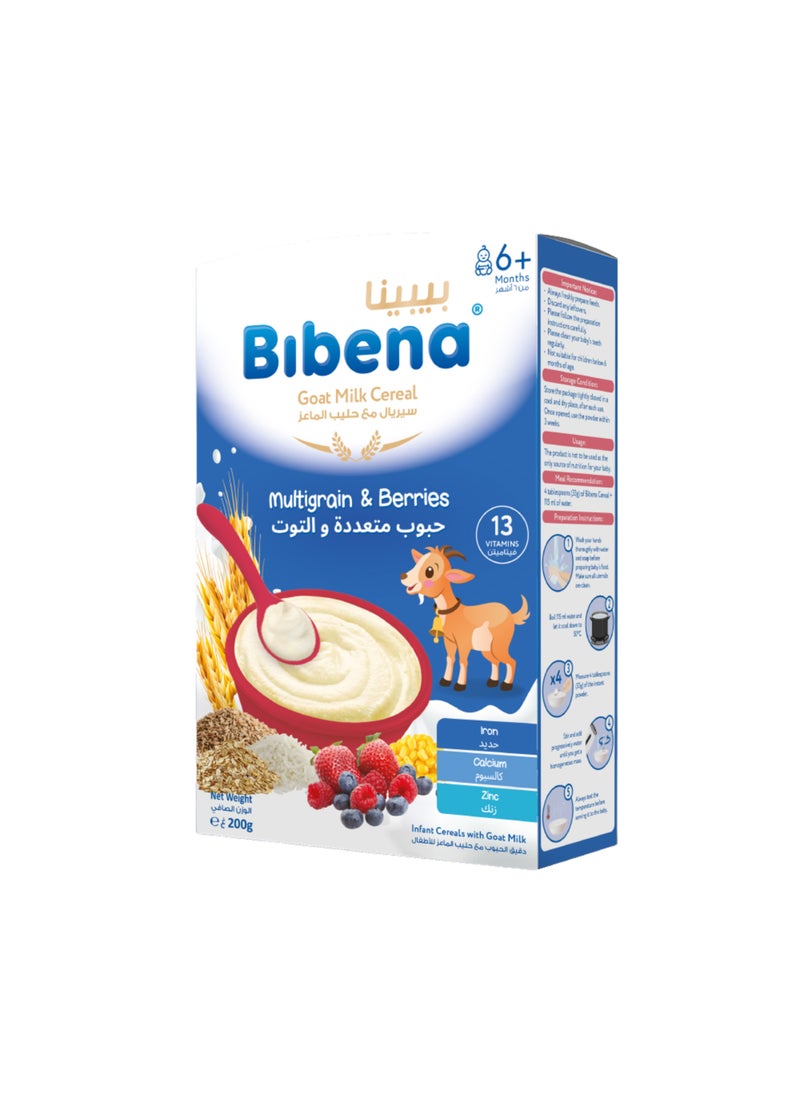 Bibena Goat Milk Cereal Multigrain with Berries 200g - Image 1
