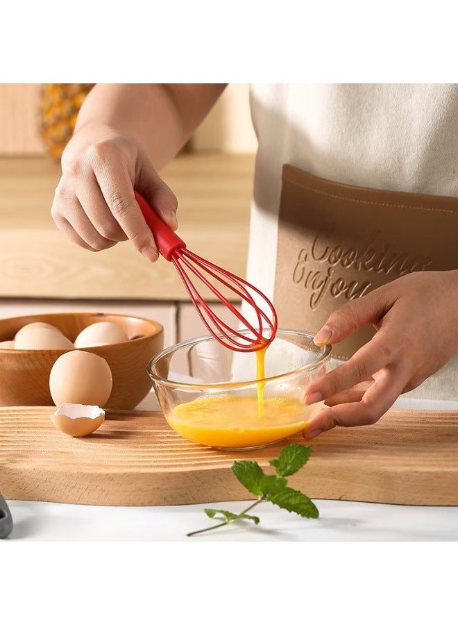 Supply Creative Colorful Color Series 6 Inch Stainless Steel Silicone Egg Beater Multi-color Mini Egg Beater-Color:Light Purple  - Image 2