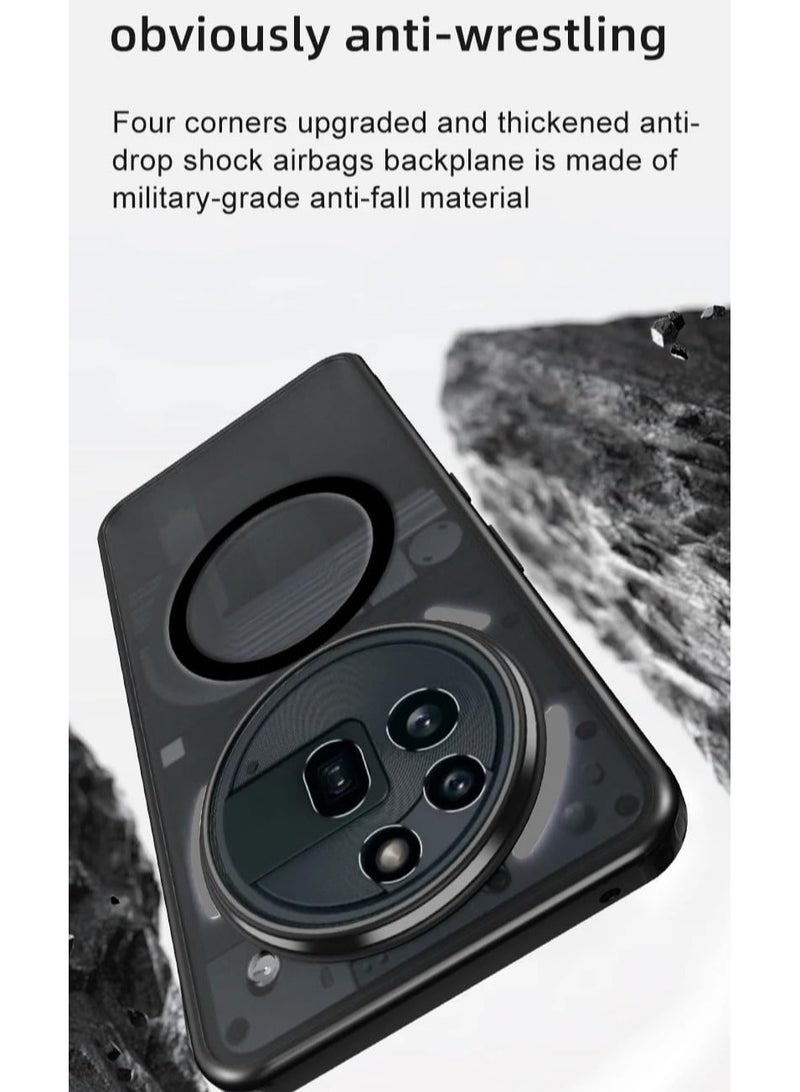 general Magnetic Case for Nothing Phone (3a) Pro, Matte Frosted and Crystal Clear Transparent Case Airbag Shockproof Cover Soft TPU Bumper Hard PC Back Cover - Image 4