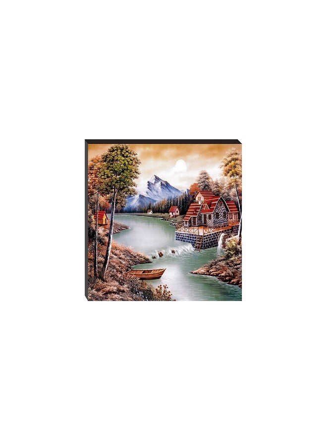 Masstone Natural Scenery Lake View Painting for Wall Decoration | 6mm MDF | 12x18 Inch | Living Room | Pack of 1 - Image 1