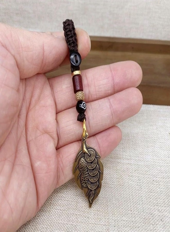 TraveEssentialz Guardian Keychain for women, sister, couples, kids | Nazar Protective Good Luck Charm | Gift for Women's Day | Feng Shui, Buddhist, Tibetan | Antique Brass Vintage Retro Aesthetic Gift (DESIGN A) - Image 3
