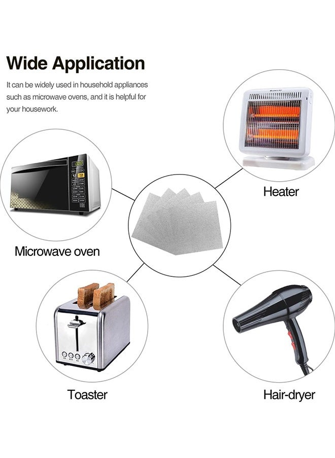 Wffo 8-Pack Microwave Oven Parts Mica Slice - Universal Waveguide Cover Sheets for Efficient Heat Insulation ,for Home Kitchen Restaurant Office Thick Heat Insulation Accessories, Cut to Size, 13*13cm - Image 5