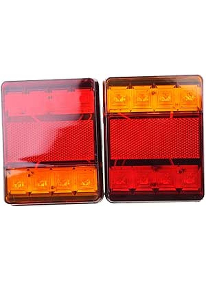 12v Trailer Tail Lights Led Red Yellow Waterproof for Trucks RVs Boats Campers - Image 1
