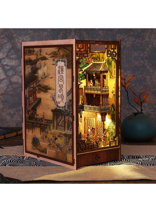 Jiate Diy Cabin Han Palace Chunxiao 3d Stereo Assembled Book House Micromodel Building Toys For Men And Women - Image 3
