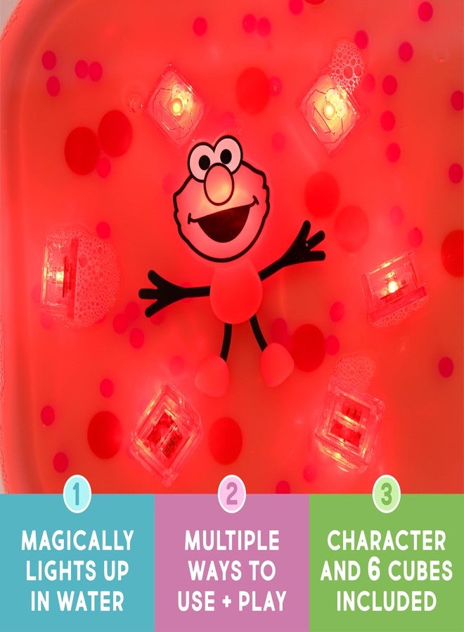 Glo Pals x Sesame Street Water-Activated Light-Up Cubes for Sensory Play (Elmo - Cubes Only) - Easter Basket Stuffers for Kids | Sensory Easter Toys - Image 2