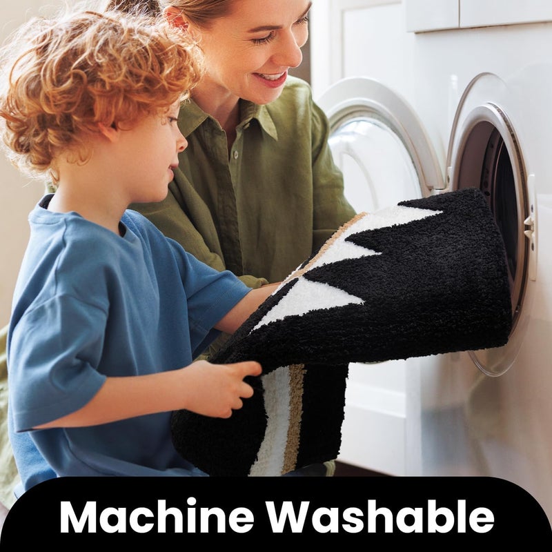 AAZEEM Mat Rugs Non-Slip Abstract Bath Rugs Cute Mat Washable for Tube | - Image 5