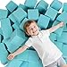 WINTECY 24PCS Foam Cubes 5x5x5 Foam Pit Blocks Set Soft Stacking Blocks for Indoor GamesTrampolines Gymnastics Parkour Action Sport Light Blue - Image 2