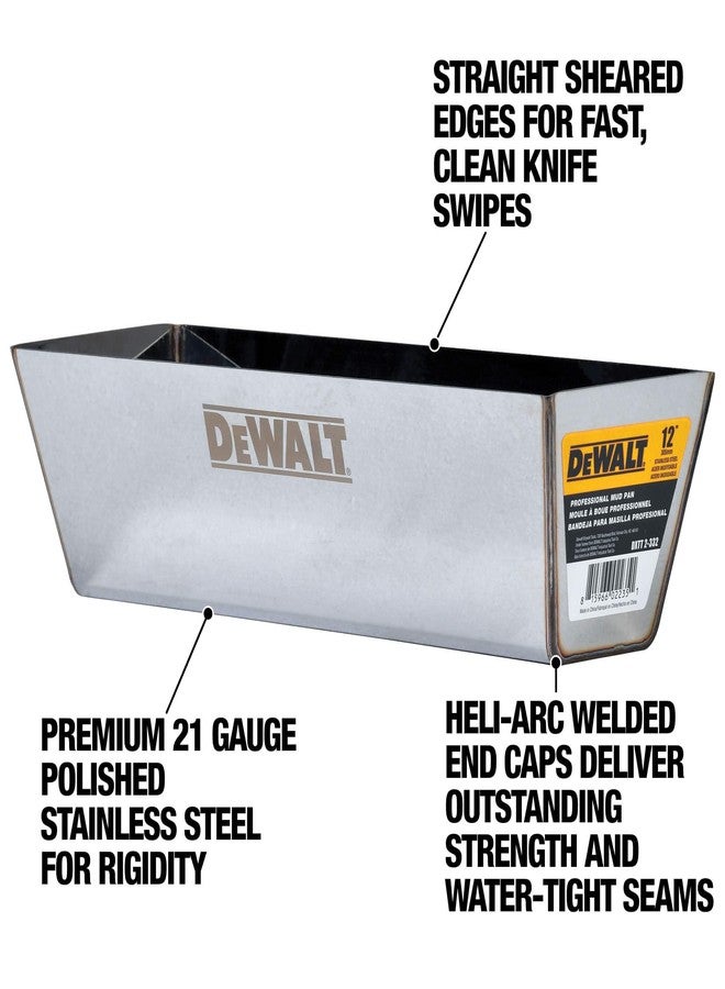 DEWALT 12" Drywall Mud Pan | Stainless Steel | DXTT-2-332 - Image 3
