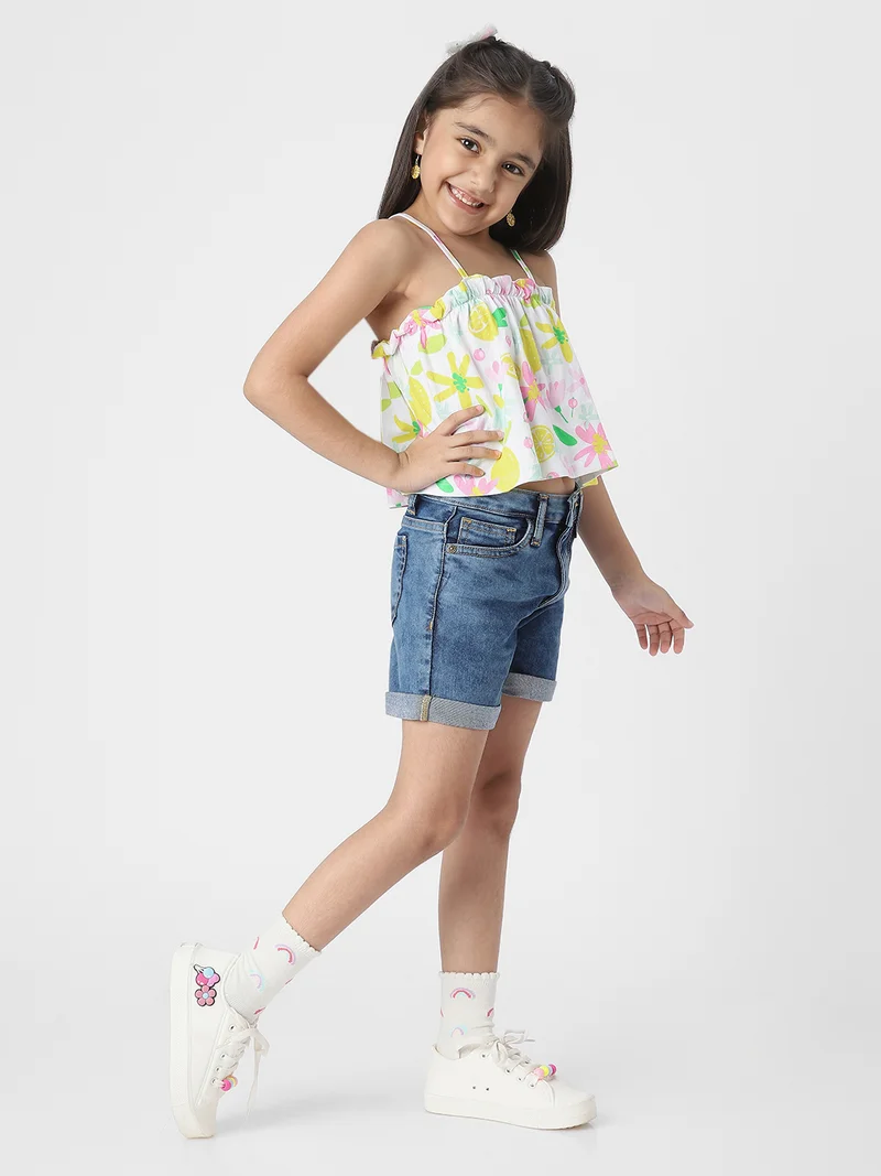 Nautinati  Nautinati Girls' Cotton Combo Set of Top and Shorts  | Best Price UAE