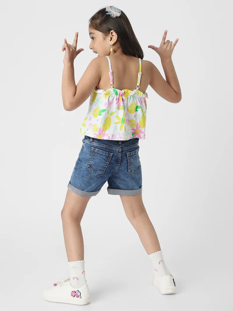 Nautinati  Nautinati Girls' Cotton Combo Set of Top and Shorts  | Best Price UAE